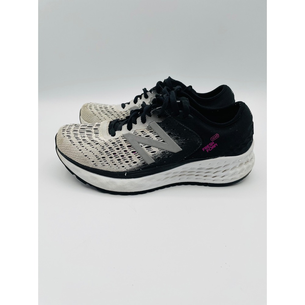 New Balance Fresh Foam 1080 Running Shoes Black White Pink Womens 5.5/Youth 4 - Picture 4 of 6